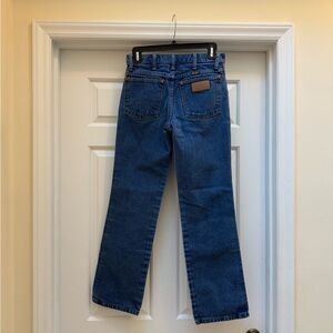 Vintage Wrangler Indigo Blue Straight Leg High-Waisted Jeans 26x29